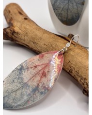 PENDIENTES ARTESANOS DE HOJA NATURAL ESQUELETIZADA