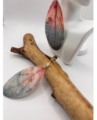 PENDIENTES ARTESANOS DE HOJA NATURAL ESQUELETIZADA