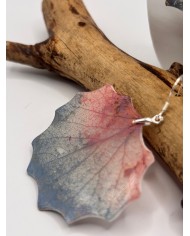 PENDIENTES ARTESANOS DE HOJA NATRURAL ESQUELETIZADA DE ÁLAMO BLANCO