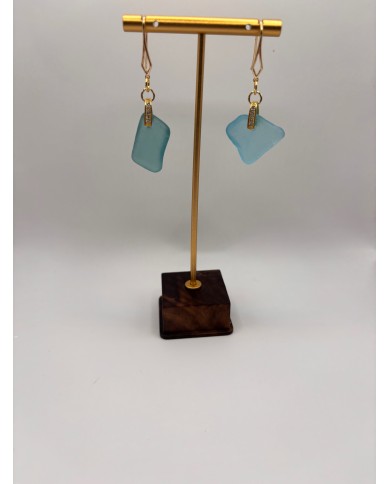 PENDIENTES DE CRISTAL MARINO O LÁGRIMAS DE SIRENA