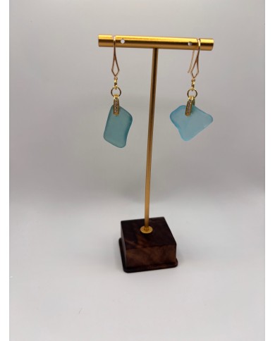 PENDIENTES DE CRISTAL MARINO O LÁGRIMAS DE SIRENA