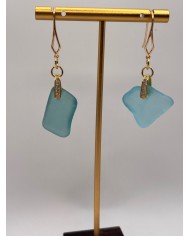 PENDIENTES DE CRISTAL MARINO O LÁGRIMAS DE SIRENA