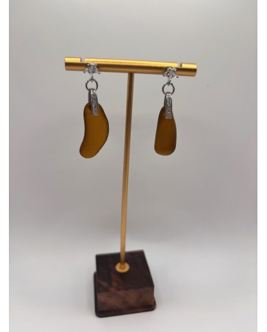 PENDIENTES ARTESANOS DE CRISTAL MARINO O LÁGRIMAS DE SIRENA