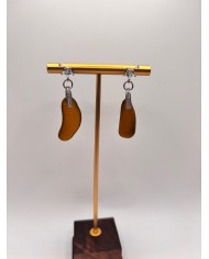 PENDIENTES ARTESANOS DE CRISTAL MARINO O LÁGRIMAS DE SIRENA