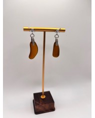 PENDIENTES ARTESANOS DE CRISTAL MARINO O LÁGRIMAS DE SIRENA