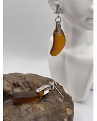 PENDIENTES ARTESANOS DE CRISTAL MARINO O LÁGRIMAS DE SIRENA