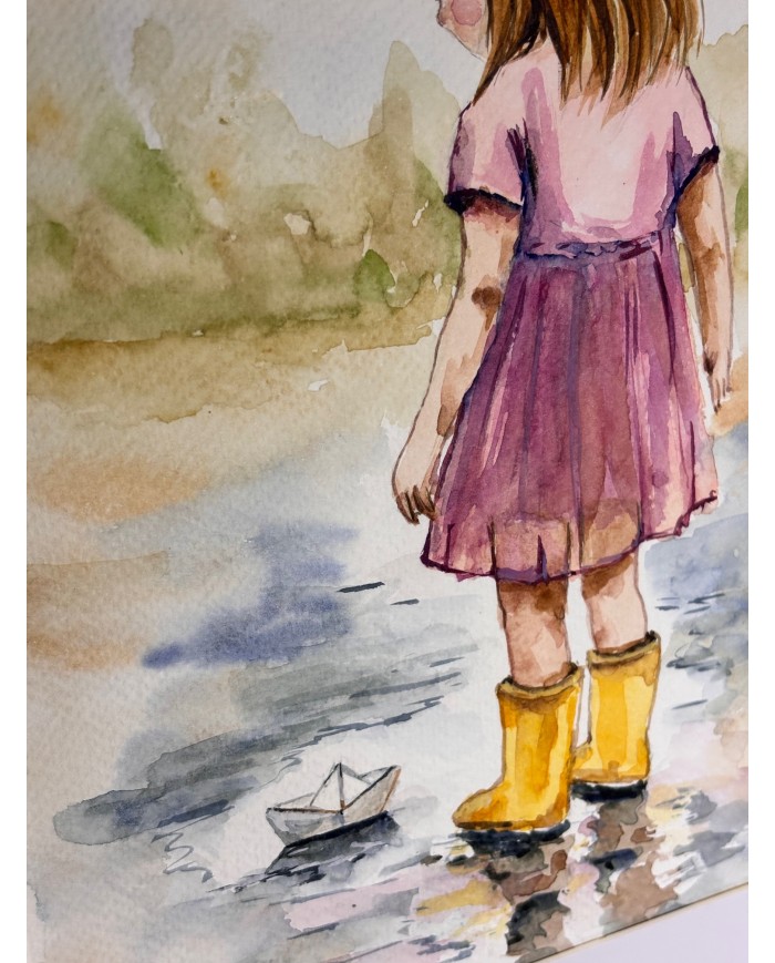 ACUARELA PINTADA A MANO