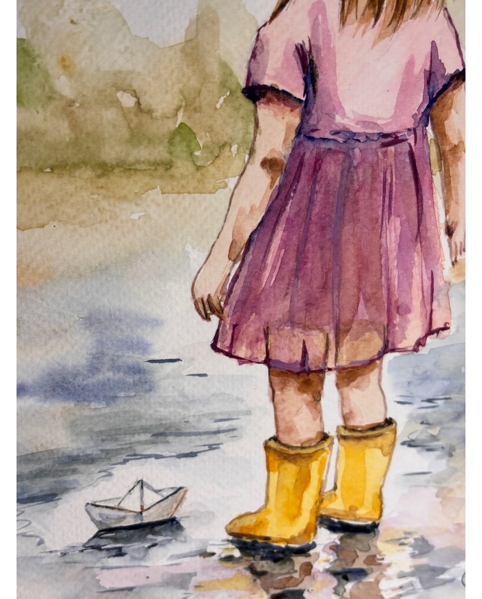 ACUARELA PINTADA A MANO