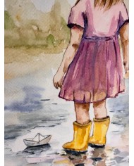 ACUARELA PINTADA A MANO