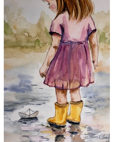 ACUARELA PINTADA A MANO