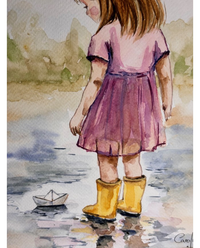 ACUARELA PINTADA A MANO