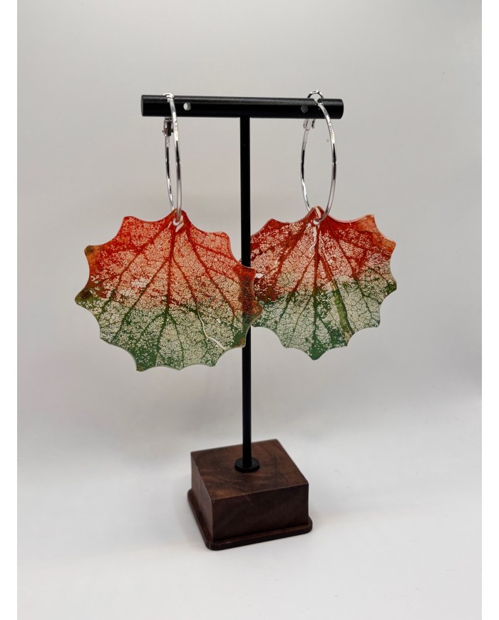 EDICIÓN "TRANSPARENCIA" PENDIENTES DE HOJA NATURAL