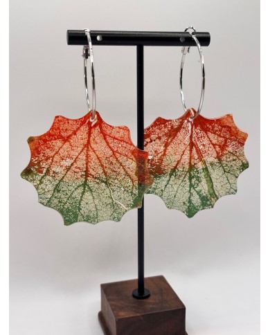 EDICIÓN "TRANSPARENCIA" PENDIENTES DE HOJA NATURAL