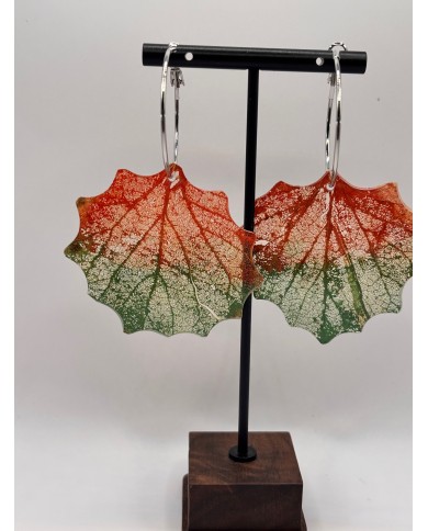 EDICIÓN "TRANSPARENCIA" PENDIENTES DE HOJA NATURAL