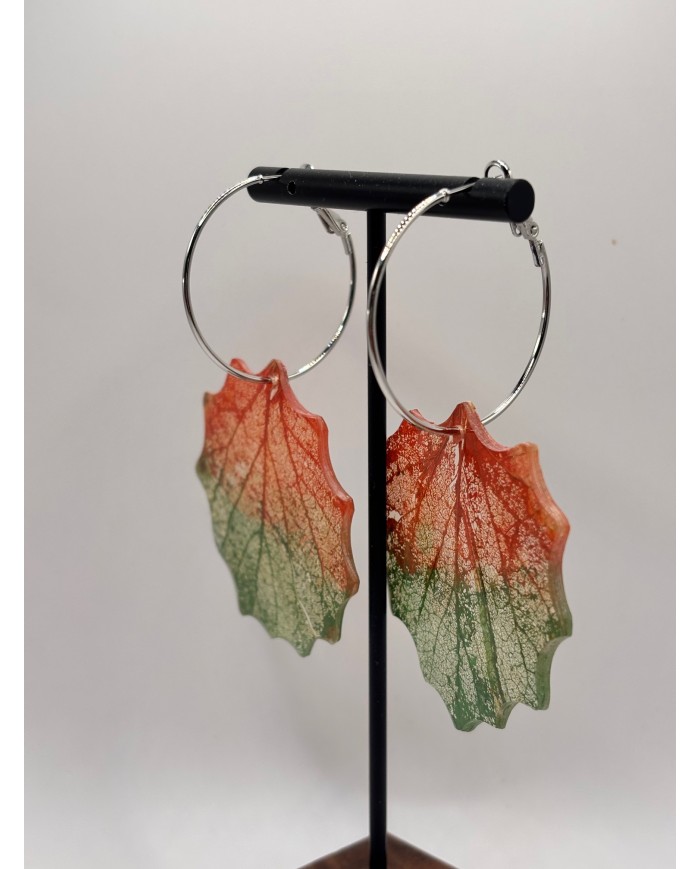 EDICIÓN "TRANSPARENCIA" PENDIENTES DE HOJA NATURAL