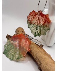 EDICIÓN "TRANSPARENCIA" PENDIENTES DE HOJA NATURAL
