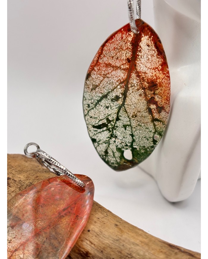 EDICIÓN "TRANSPARENCIA" PENDIENTES DE HOJA NATURAL