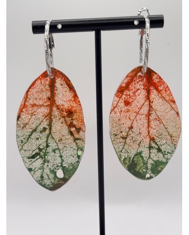 EDICIÓN "TRANSPARENCIA" PENDIENTES DE HOJA NATURAL