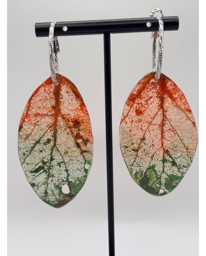 EDICIÓN "TRANSPARENCIA" PENDIENTES DE HOJA NATURAL