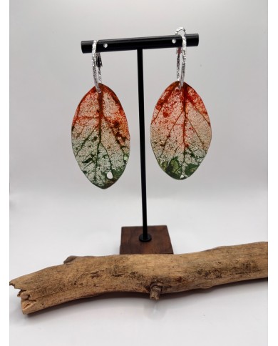 EDICIÓN "TRANSPARENCIA" PENDIENTES DE HOJA NATURAL
