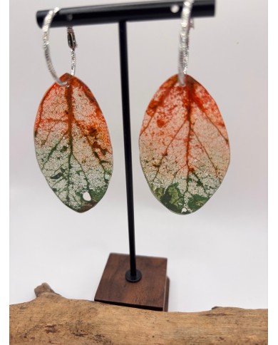 EDICIÓN "TRANSPARENCIA" PENDIENTES DE HOJA NATURAL