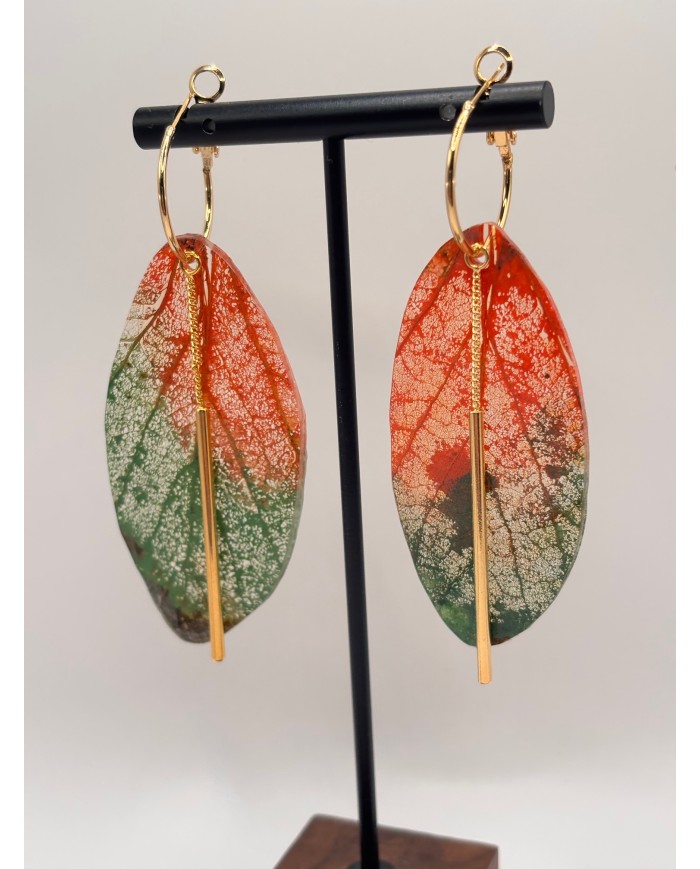 EDICIÓN "TRANSPATRENCIA" PENDIENTES ARTESANOS DE HOJA