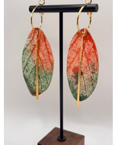 EDICIÓN "TRANSPATRENCIA" PENDIENTES ARTESANOS DE HOJA