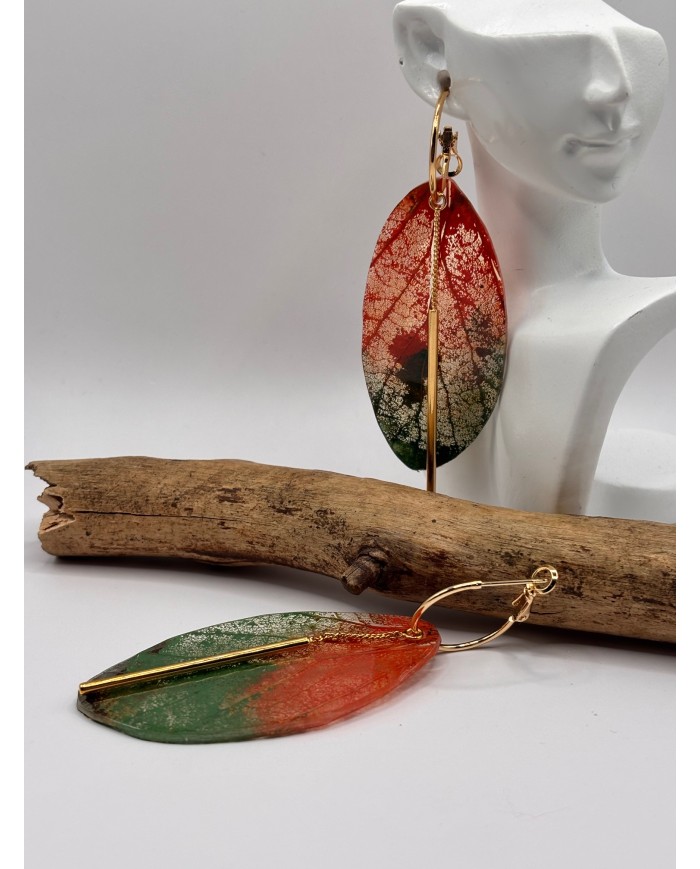 EDICIÓN "TRANSPATRENCIA" PENDIENTES ARTESANOS DE HOJA