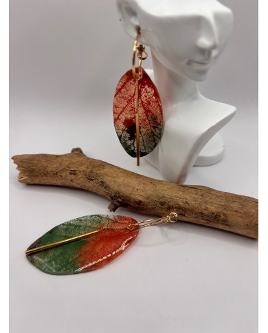 EDICIÓN "TRANSPATRENCIA" PENDIENTES ARTESANOS DE HOJA