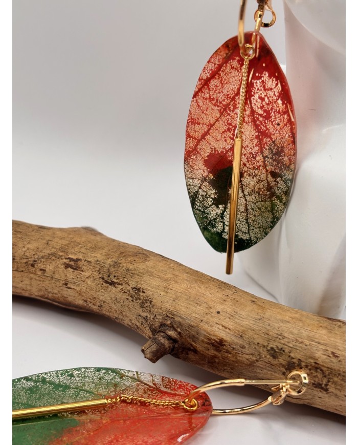 EDICIÓN "TRANSPATRENCIA" PENDIENTES ARTESANOS DE HOJA