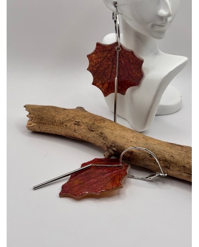 PENDIENTES DE HOJA NAURAL