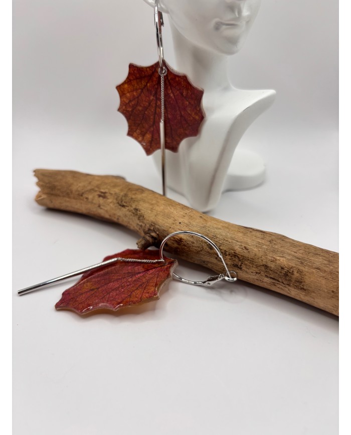 PENDIENTES DE HOJA NAURAL