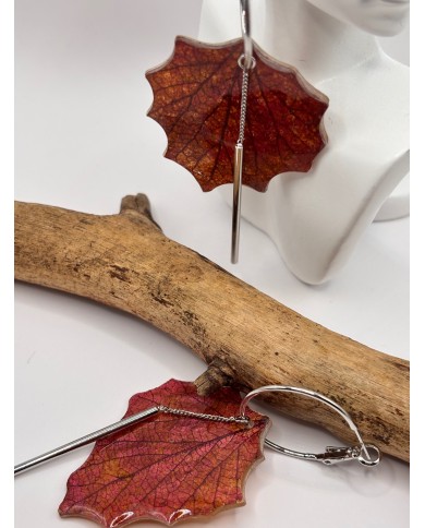 PENDIENTES DE HOJA NAURAL