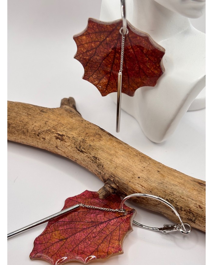 PENDIENTES DE HOJA NAURAL