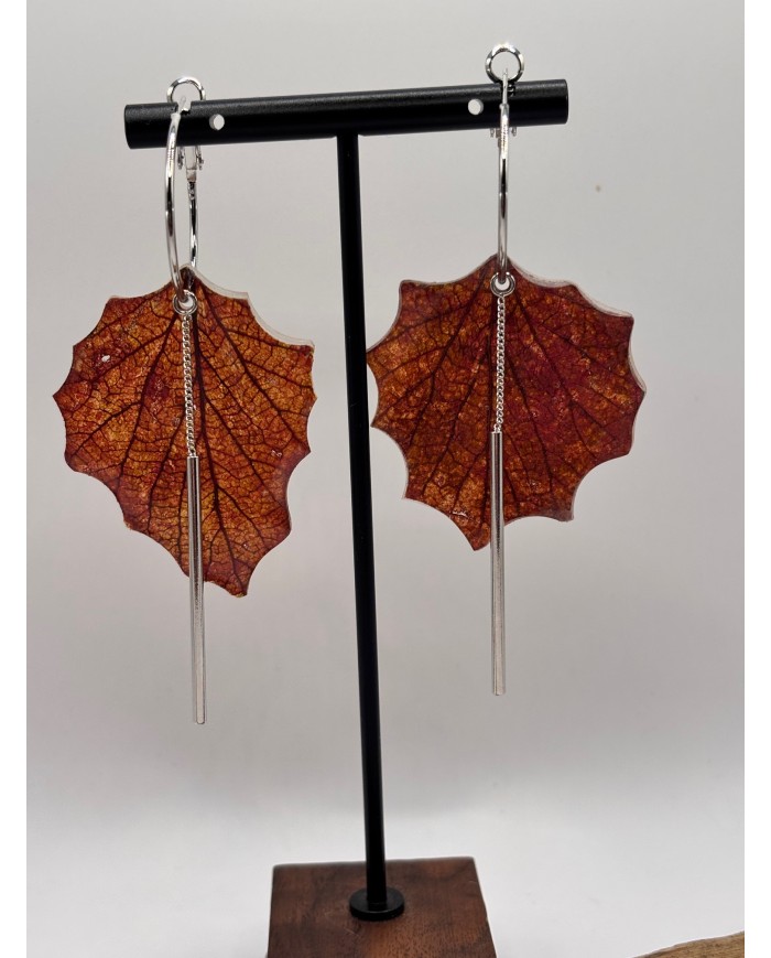PENDIENTES DE HOJA NAURAL
