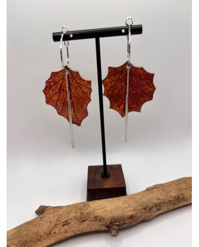 PENDIENTES DE HOJA NAURAL