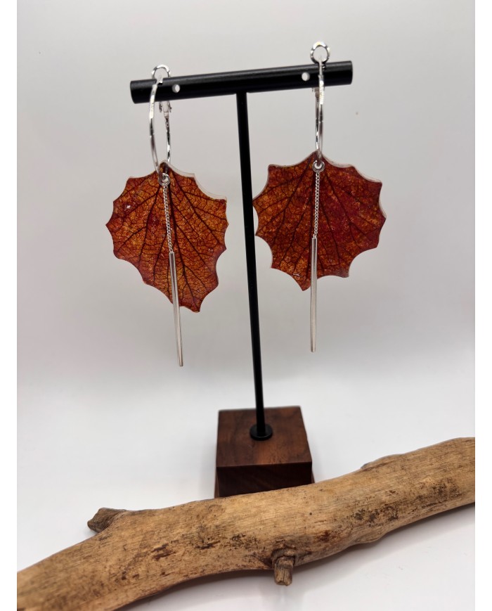 PENDIENTES DE HOJA NAURAL