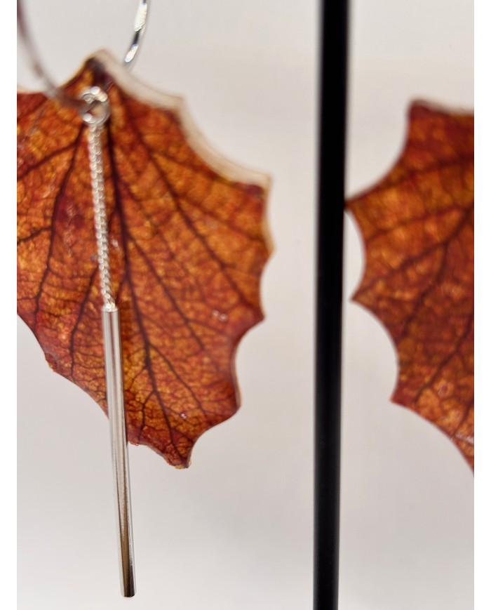 PENDIENTES DE HOJA NAURAL