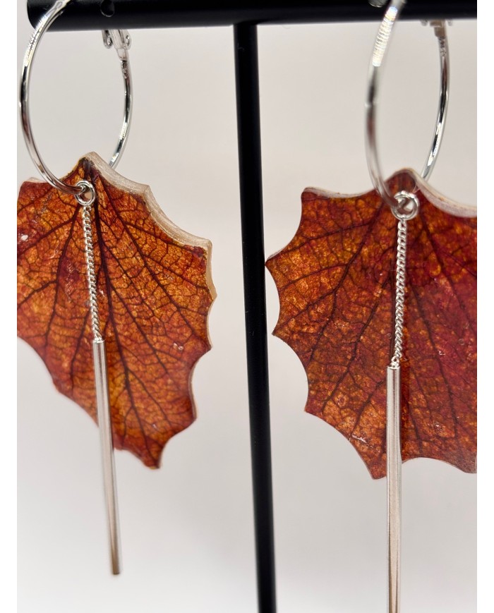 PENDIENTES DE HOJA NAURAL
