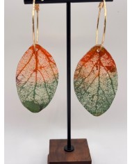 EDICIÓN "TRANSPARENCIA" PENDIENTES ARTESANOS DE HOJA NATURAL