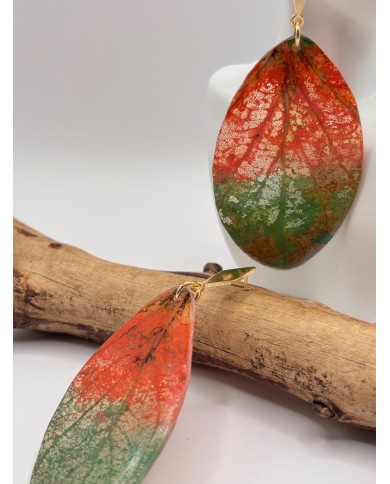 EDICIÓN "TRANSPARENCIA" PENDIENTES ARTESANOS DE HOJA NATURAL