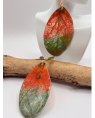 EDICIÓN "TRANSPARENCIA" PENDIENTES ARTESANOS DE HOJA NATURAL