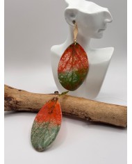 EDICIÓN "TRANSPARENCIA" PENDIENTES ARTESANOS DE HOJA NATURAL