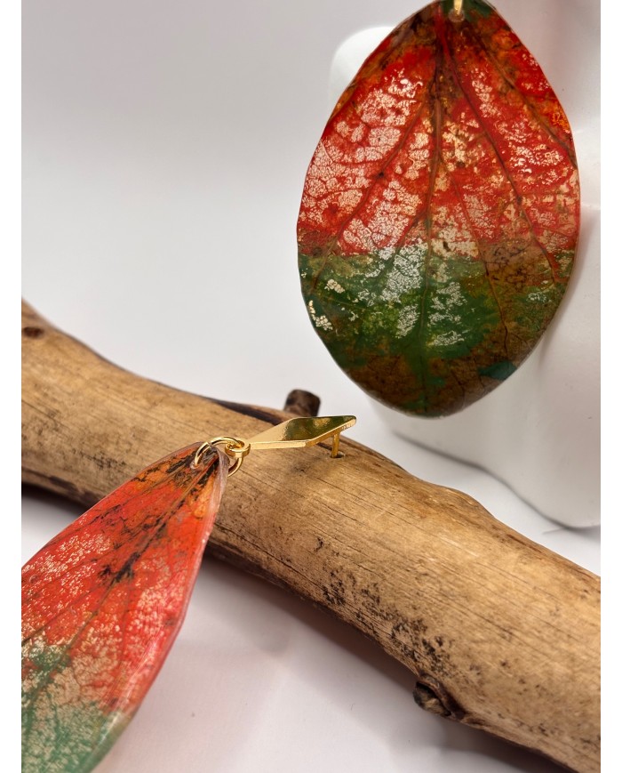 EDICIÓN "TRANSPARENCIA" PENDIENTES ARTESANOS DE HOJA NATURAL