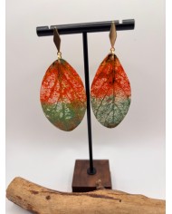 EDICIÓN "TRANSPARENCIA" PENDIENTES ARTESANOS DE HOJA NATURAL