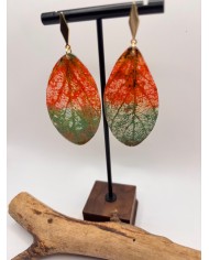 EDICIÓN "TRANSPARENCIA" PENDIENTES ARTESANOS DE HOJA NATURAL