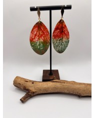 EDICIÓN "TRANSPARENCIA" PENDIENTES ARTESANOS DE HOJA NATURAL