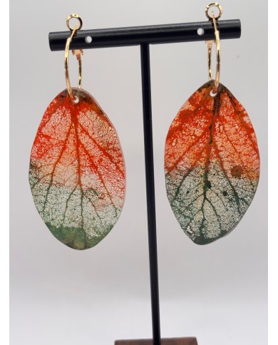 EDICIÓN "TRANSPARENCIA" PENDIENTES ARTESANOS DE HOJA NATURAL