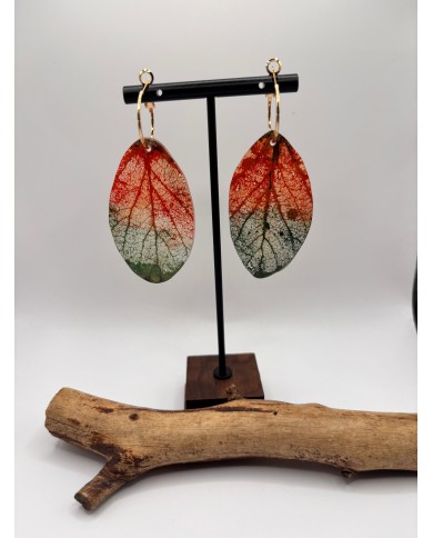 EDICIÓN "TRANSPARENCIA" PENDIENTES ARTESANOS DE HOJA NATURAL