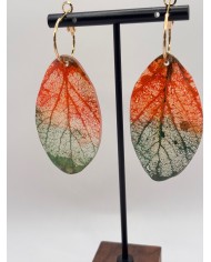 EDICIÓN "TRANSPARENCIA" PENDIENTES ARTESANOS DE HOJA NATURAL